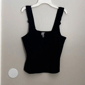 H&M Women Navy Blue Top‎ Blouse Size Medium